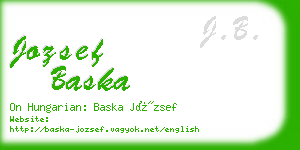 jozsef baska business card